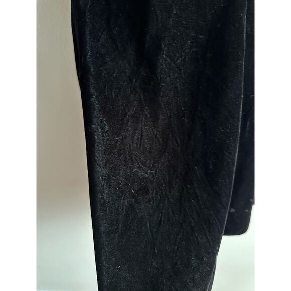 Vintage 80s Scott McClintock Black Velvet Lace Halter Holiday Dress | Size 10 - Picture 10 of 10